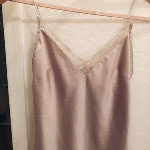 Silk Cami -blush grey
